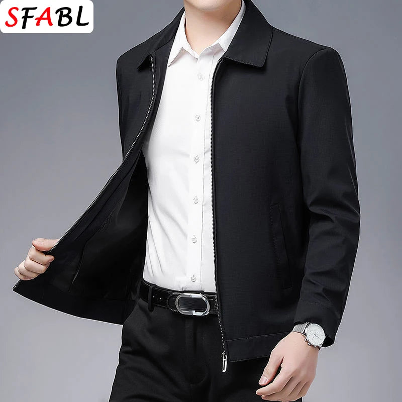 Veste Blazer Homme Business Casual – Coupe Ample, Col Rabattu, Fermeture Éclair | Printemps Été - BLACKBEARD OUTDOOR INDUSTRIES