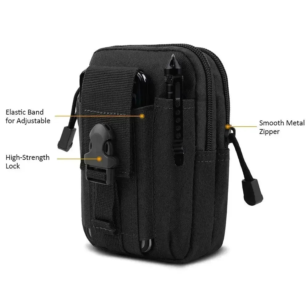 Pochette EDC tactique MOLLE pour téléphone et accessoires