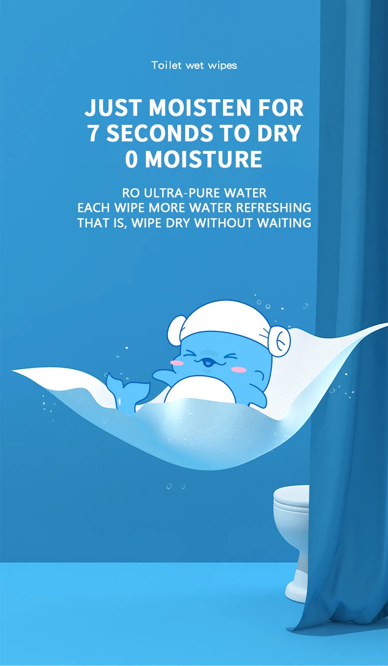 80pcs / 160pcs Wet Toilet Paper – Flushable Adult Hygiene Care Wipes - BLACKBEARD OUTDOOR INDUSTRIES