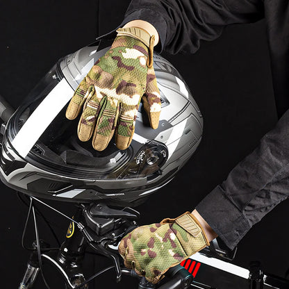 Gants Tactiques Écran Tactile – Polyester, Camouflage | Airsoft, Moto, Vélo, Paintball, Outdoor