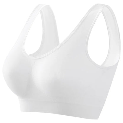 Brassière Sport Femme Sans Armature Grande Taille – Rembourrage Amovible, Sans Couture, Yoga & Running – S à 5XL