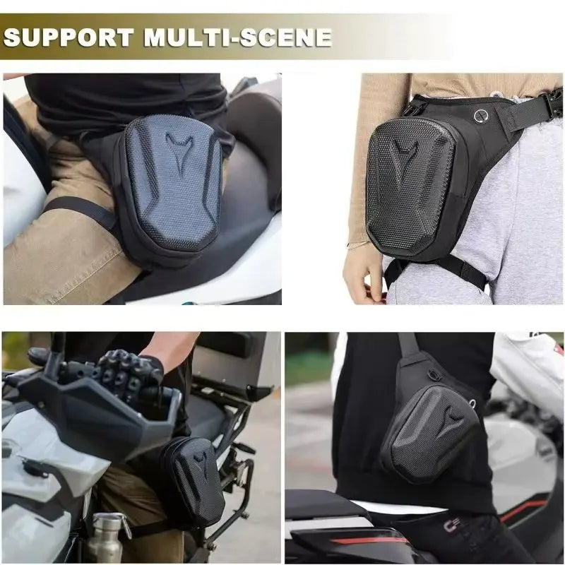 Sacoche Cuisse Moto Imperméable Drop Leg Bag – Banane Motocross – EVA Léger – Unisexe