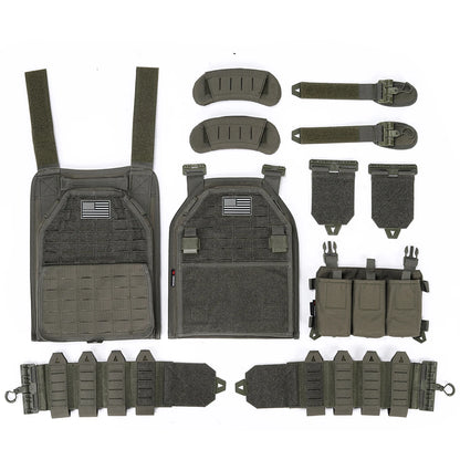 Porte Plaque Tactique MOLLE - (Inclus Drapeau US) - BLACKBEARD OUTDOOR INDUSTRIES