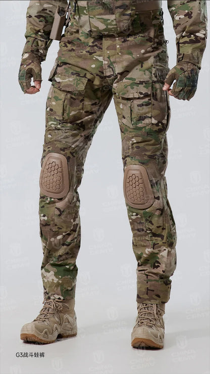 Pantalon Tactique Cargo Homme – Camouflage Multicam, Coupe Combat, Trekking & Chasse