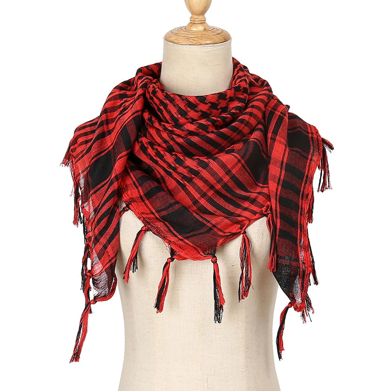 Shemagh Keffiyeh Tactique Désert – Écharpe Tête & Cou Unisexe 98x98 cm Polyester