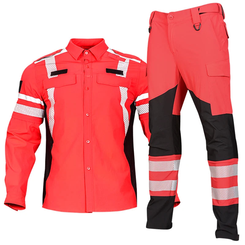 Combinaison de Sauvetage d'Urgence Été – Séchage Rapide, Respirante, Modulable | Bleu, Rouge, Noir