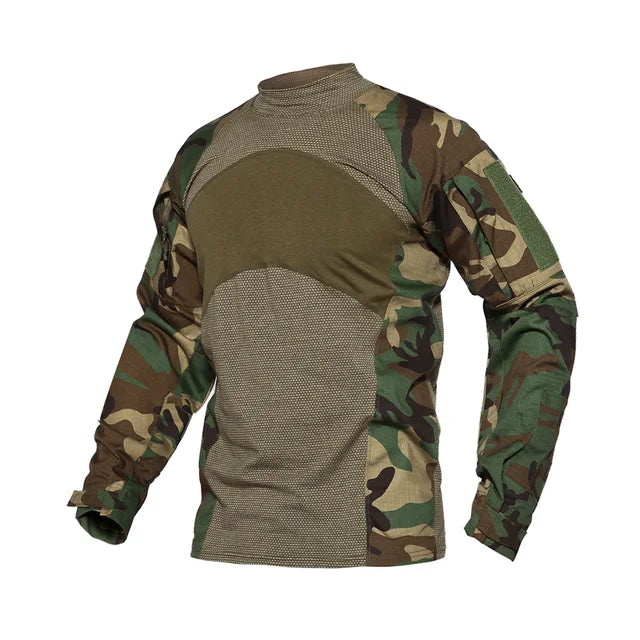 T-shirt Tactique Homme – Camouflage, Manches Longues, Idéal pour le Combat, Airsoft, Paintball, Chasse - BLACKBEARD OUTDOOR INDUSTRIES