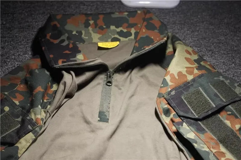 Ensemble Tactique GSG9 Camouflage Flecktarn GEN3 – Tenue Complète d’Entraînement Combat pour Forces Spéciales (Chemise + Pantalon à Manches Longues) - BLACKBEARD OUTDOOR INDUSTRIES