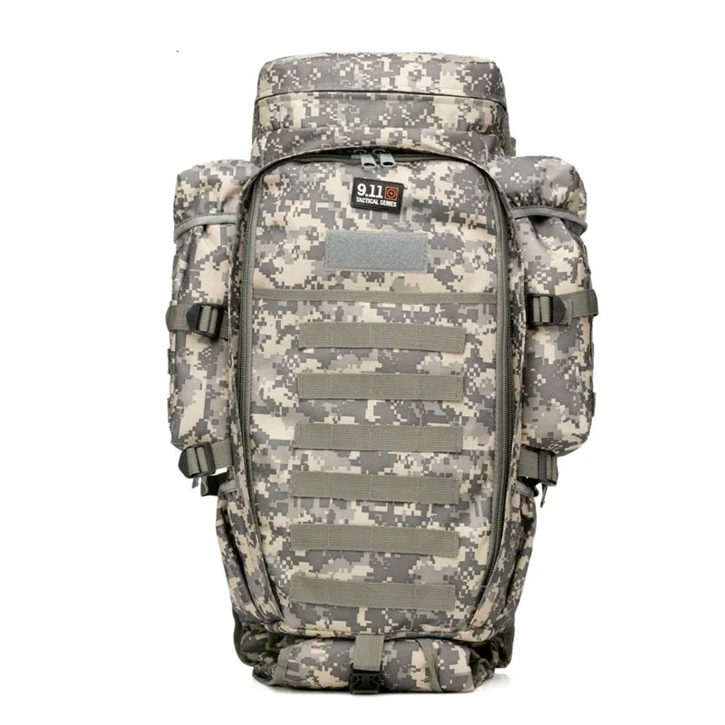 Sac à Dos Tactique WOLF ENEMY 911 MOLLE 60-70L – Double Compartiment Fusil, Nylon Imperméable | Chasse, Randonnée, Militaire | 9 Coloris