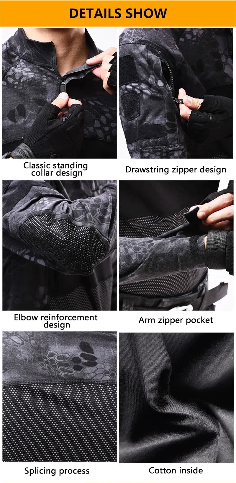 Chemise de Combat Homme à Manches Longues 1/4 Zip – Veste Tactique Outdoor - BLACKBEARD OUTDOOR INDUSTRIES