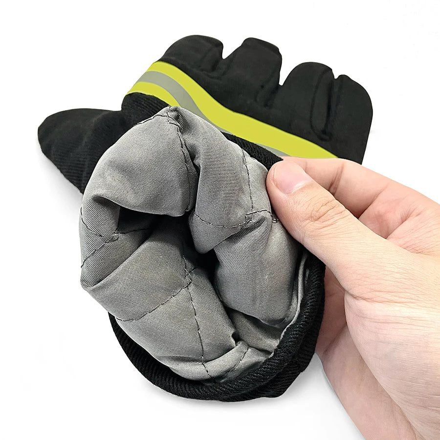 Gants Ignifuges Pompier — Aramid Anti-Feu, Bande Réfléchissante - BLACKBEARD OUTDOOR INDUSTRIES