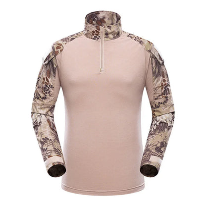 T-shirt Homme Manches Longues Outdoor — Modèle Patchwork Résistant - BLACKBEARD OUTDOOR INDUSTRIES