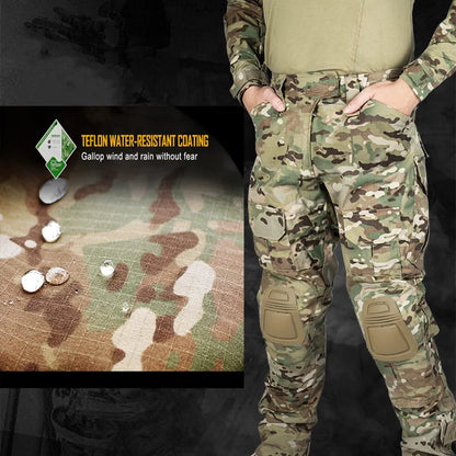 Pantalon de Combat Militaire avec Genouillères - Camouflage Multicam CP | Tactique, Travail et Chasse BLACKBEARD OUTDOOR INDUSTRIES