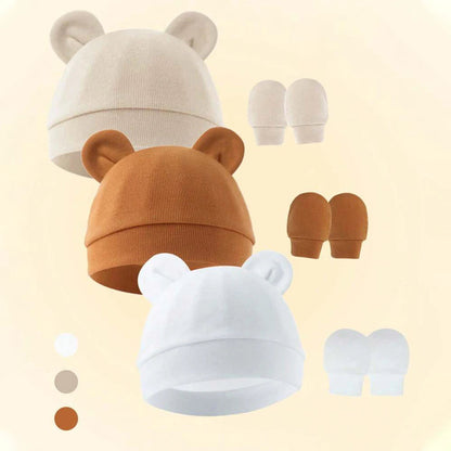 ensemble bonnet et gant coton pour enfants 1/3ans Ma boutique