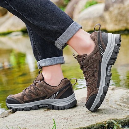 Chaussure Randonnée Homme Grande Taille – Tige Cuir Respirante Semelle EVA Légère – Pointures 39 à 48
