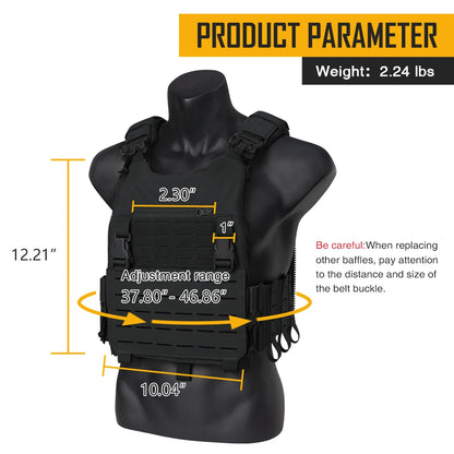 Gilet tactique porte plaques IDOGEAR LSR laser cut MOLLE - BLACKBEARD OUTDOOR INDUSTRIES