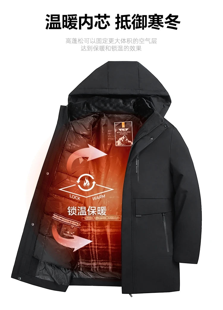 Parka Homme d'Hiver avec Col à Capuche, Résistante à l'Eau et au Vent - Confort et Chaleur -40°C BLACKBEARD OUTDOOR INDUSTRIES