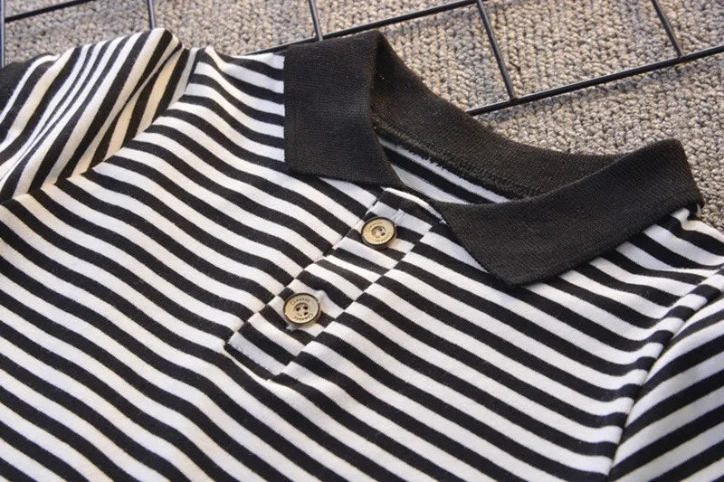 ensemble pour bébé chemise à manche courtes rayées et short uni Ma boutique