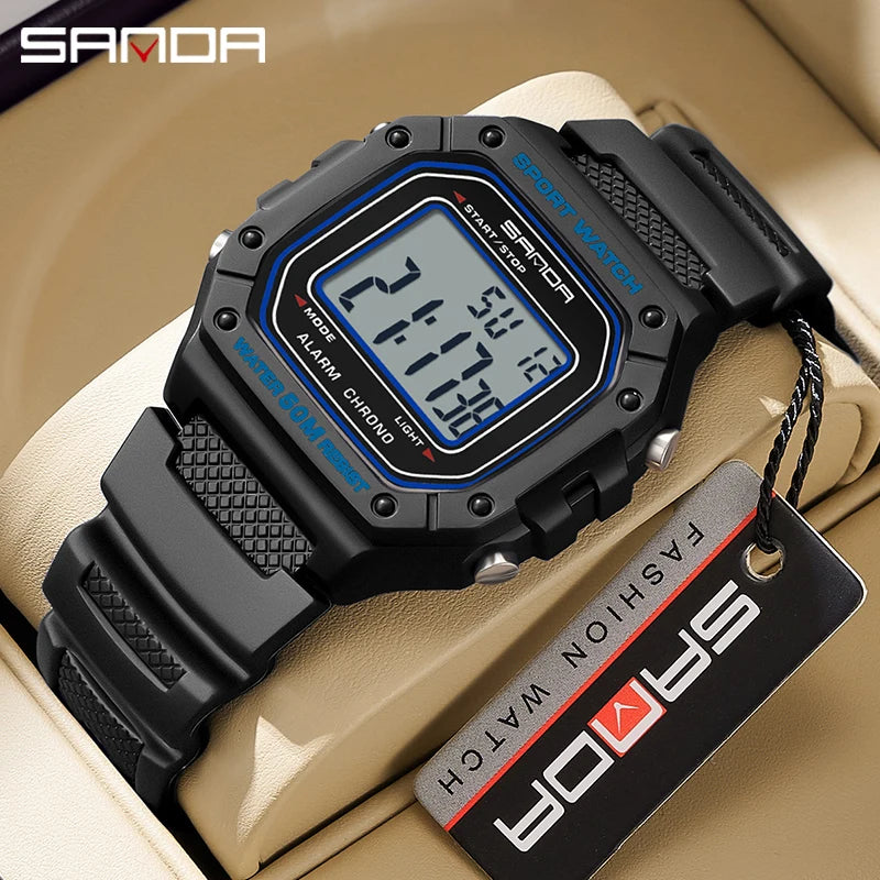 Montre Militaire Digitale SANDA 2156 – Sport LED Étanche 5 Bar Homme
