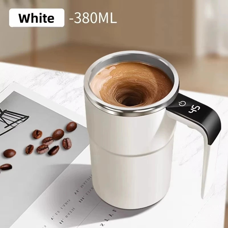 380ML Mini Electric Coffee Self Mixing Mug IP67 Waterproof Food Safe Coffee Mug USB Rechargeable Automatic Magnetic Cup For Tea BLACKBEARD OUTDOOR INDUSTRIES