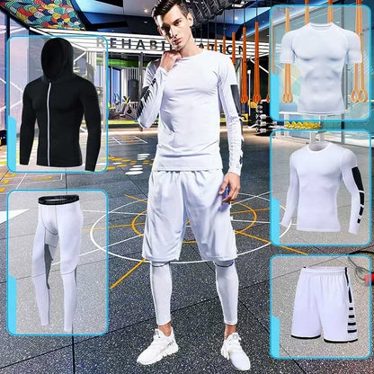 Ensemble sport homme compression, 2, 3 ou 5 pièces