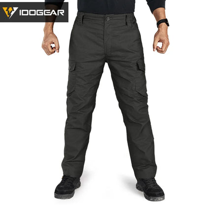 pantalon tactique idogear ripstop stretch noir vue complète