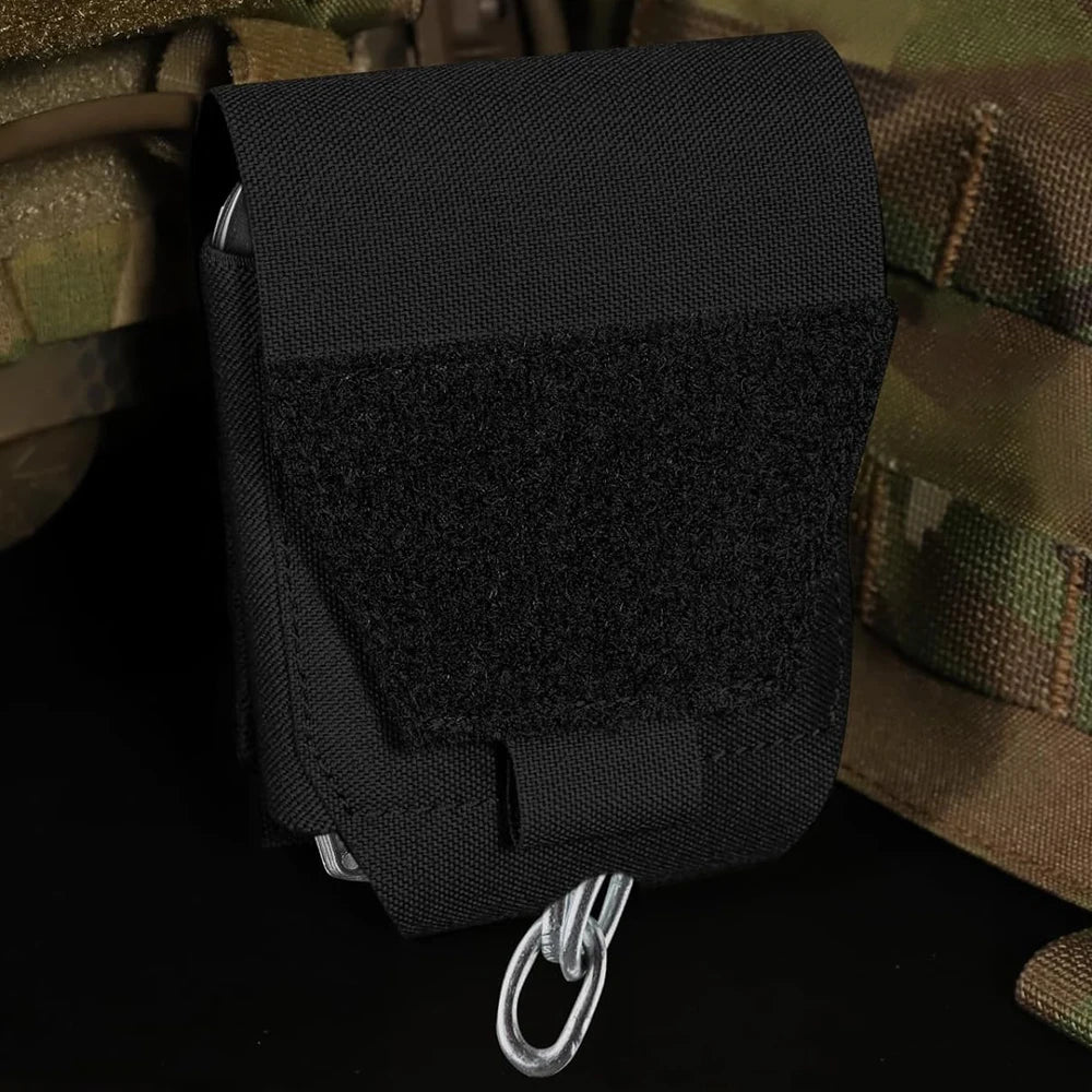 Porte-menottes MOLLE en nylon 500D, ouverture rapide, noir, sable ou vert
