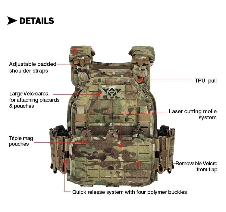 porte plaque YAKEDA 6094 Laser Cut Quick Release - BLACKBEARD OUTDOOR INDUSTRIES
