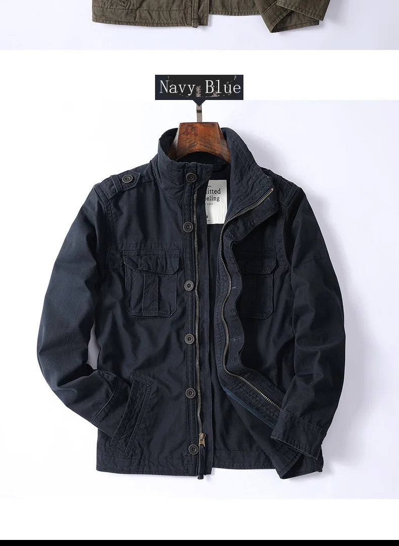 Veste Cargo en Denim pour Homme - Style Rétro avec Poches Multiples BLACKBEARD OUTDOOR INDUSTRIES