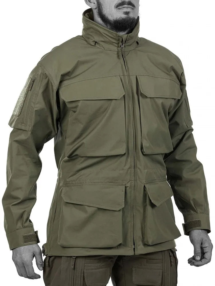 M2 Tactical Windbreaker Jacket – Veste de Travail Camouflée Imperméable à Capuche pour Randonnée, Sports et Activités en Extérieur BLACKBEARD OUTDOOR INDUSTRIES