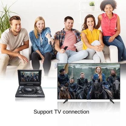 Lecteur DVD Portable 7,8" – TV/FM/USB/Jeux – DIXSG DVD-225 – Écran Rotatif 270° – Prise EU - BLACKBEARD OUTDOOR INDUSTRIES