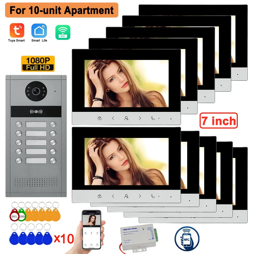 Interphone Vidéo Connecté LCD Multi-Appartement — Visiophone HD HSmartcam - BLACKBEARD OUTDOOR INDUSTRIES