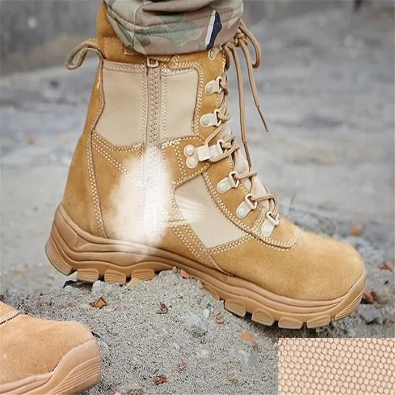 Boots Tactiques Militaires Homme – Zip Latéral Imperméables Combat & Sécurité