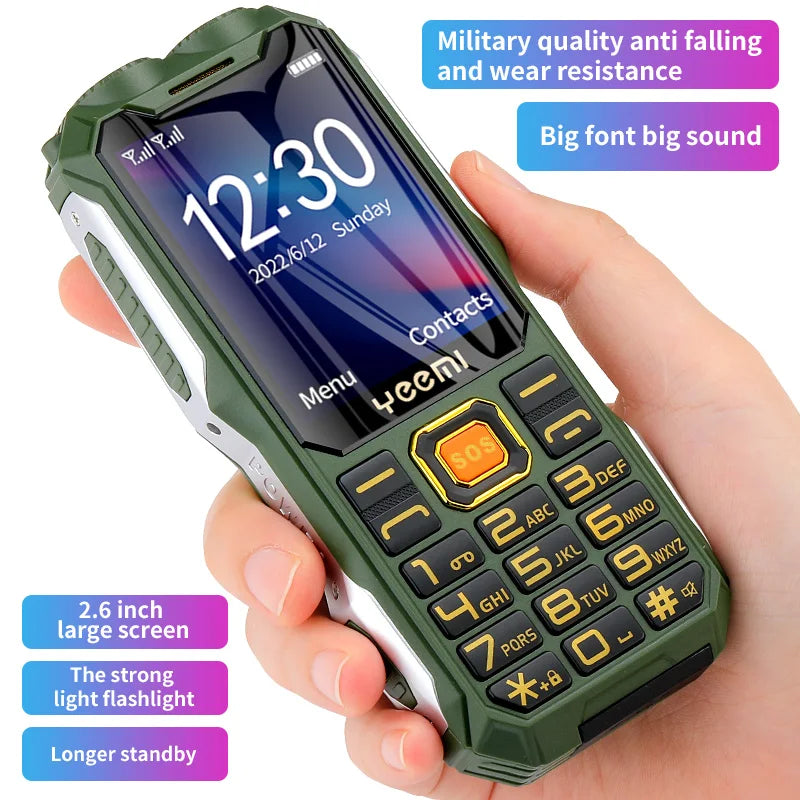 PHONEMAX Q8 — Téléphone Rugged Simple & Robuste pour Seniors - BLACKBEARD OUTDOOR INDUSTRIES