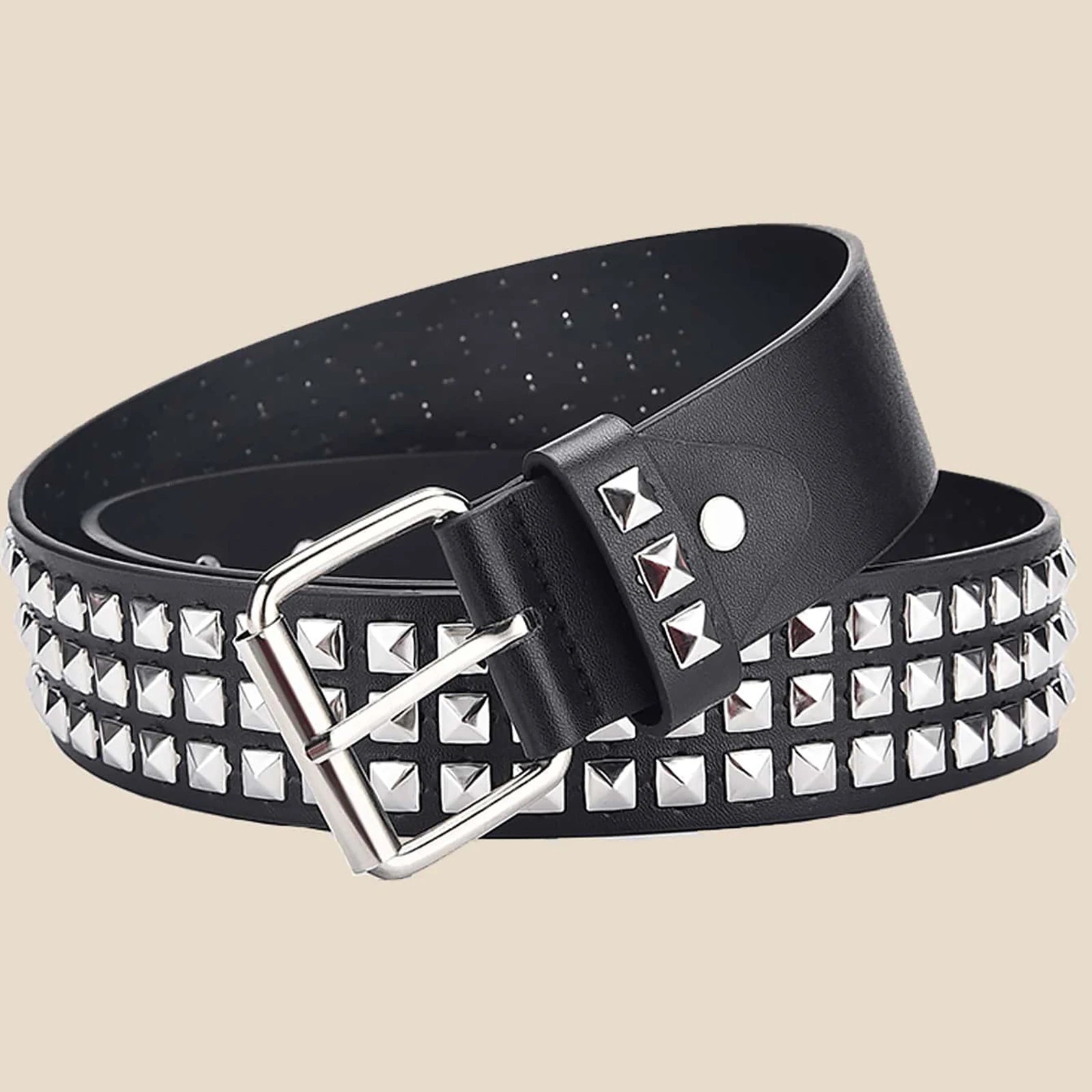 Ceinture Simili-Cuir Style Metal Pyramid 105 cm Ma boutique
