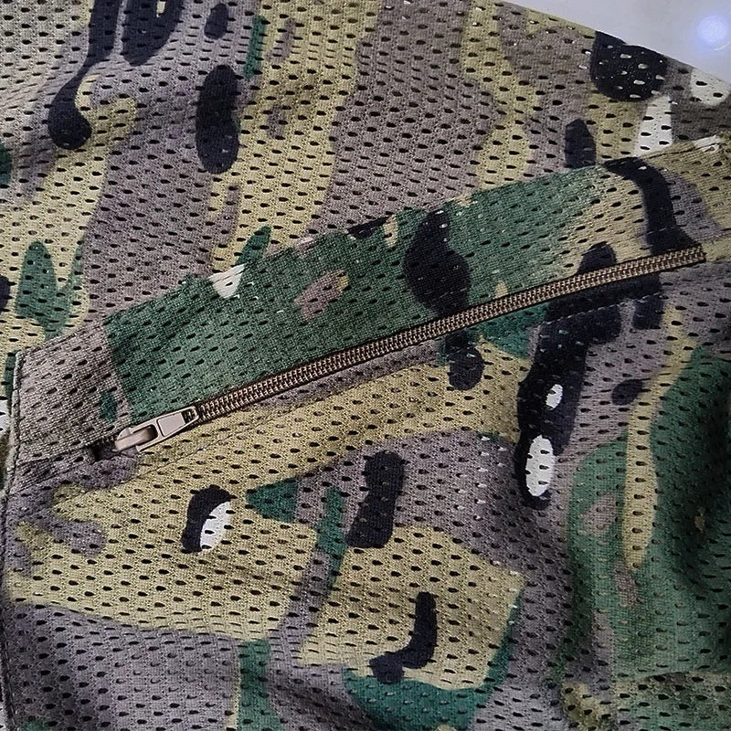 Combinaison Camouflage Mesh AUKUPKEE – Veste Capuche + Pantalon, Anti-Moustiques, Chasse Airsoft