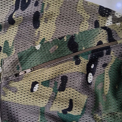 Combinaison Camouflage Mesh AUKUPKEE – Veste Capuche + Pantalon, Anti-Moustiques, Chasse Airsoft