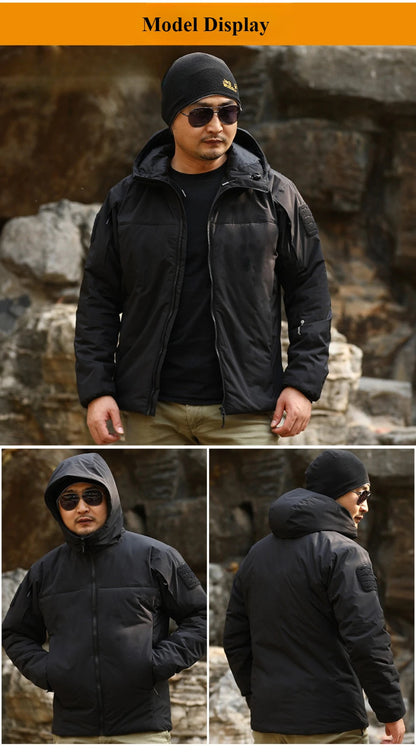 Veste Tactique d'Hiver Homme – Parka Camouflage Chaude, Coupe-Vent et Imperméable avec Capuche, Idéale pour les Activités Extérieures et les Conditions Climatiques Rigoureuses BLACKBEARD OUTDOOR INDUSTRIES