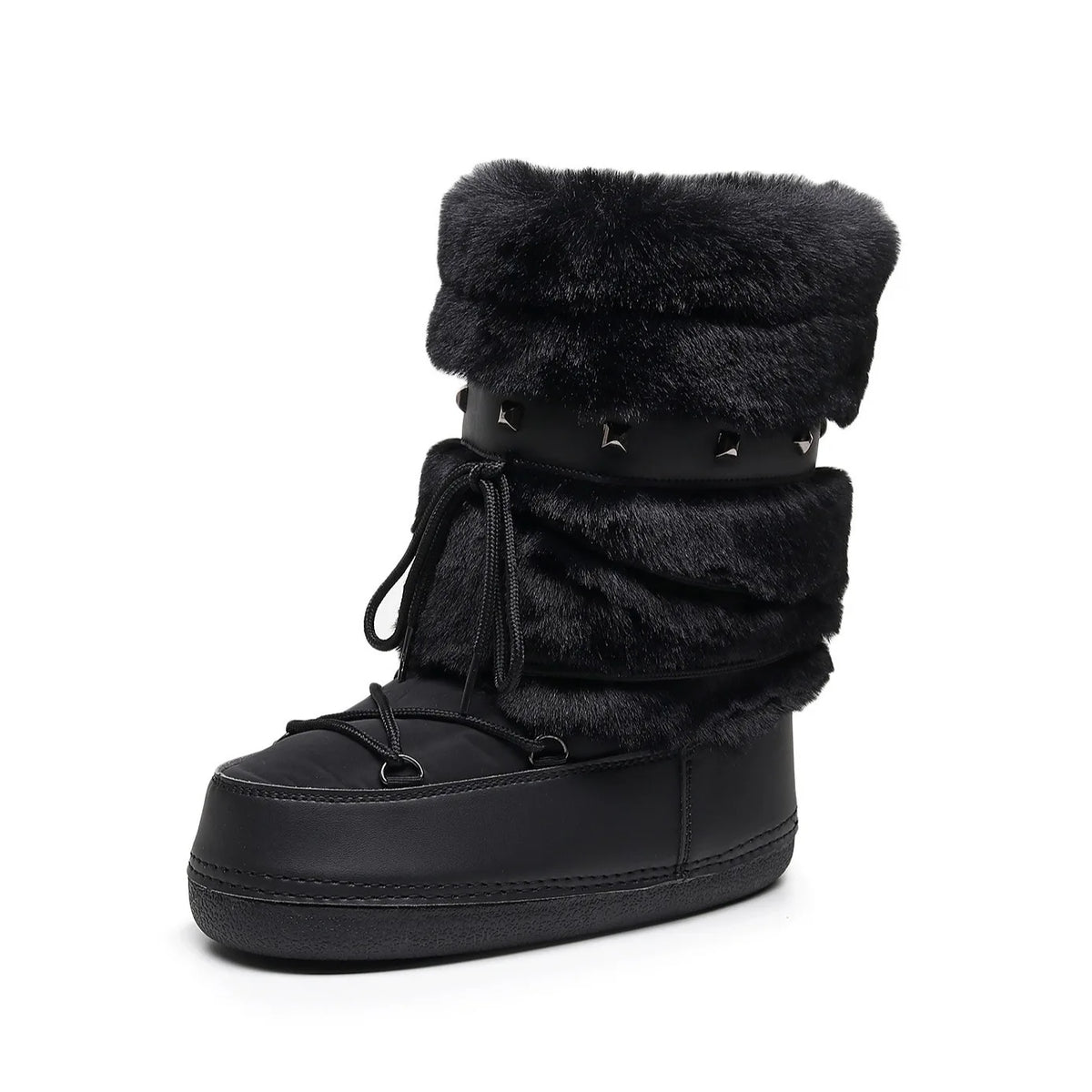 Bottes de neige fourrées femme mi-mollet