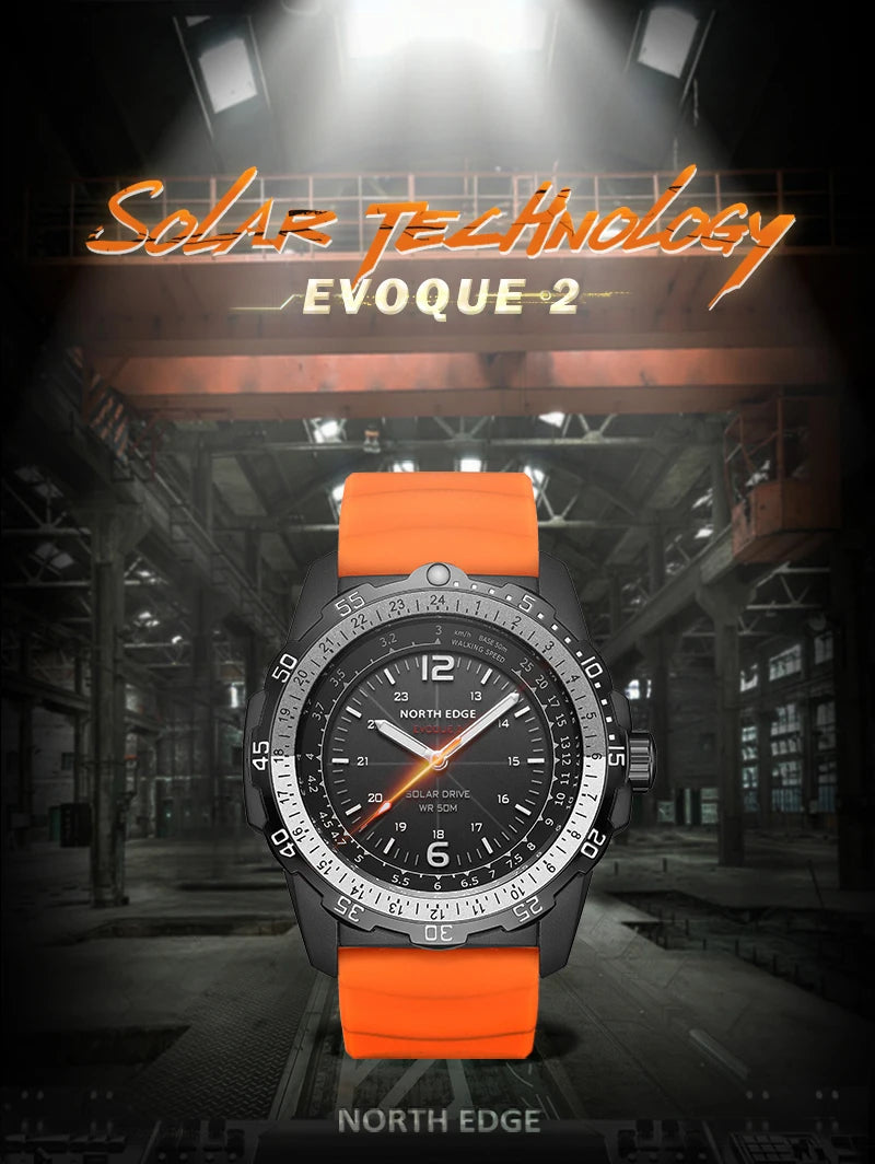 NORTH EDGE EVOQUE2 – Montre Solaire Sport pour Homme - BLACKBEARD OUTDOOR INDUSTRIES