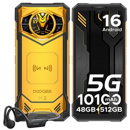 Smartphone Incassable 5G 10100mAh 512Go Android 16 DOOGEE S200