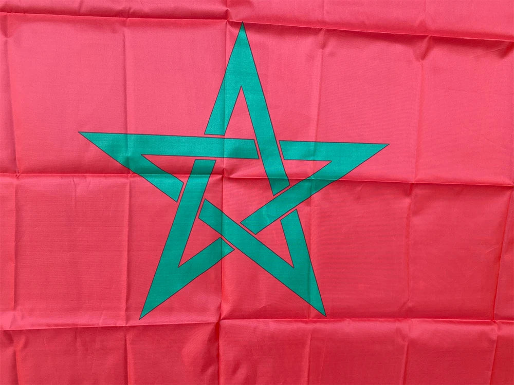 Drapeau du Maroc - 90 x 150 cm - Bannière de décoration murale BLACKBEARD OUTDOOR INDUSTRIES