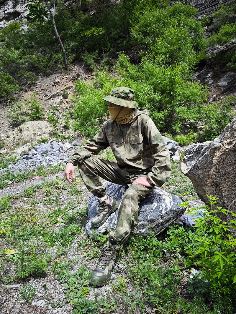 Tenue Camouflage Tactique Été – ATFG EMR White/Yellow Flower – Veste & Pantalon - BLACKBEARD OUTDOOR INDUSTRIES