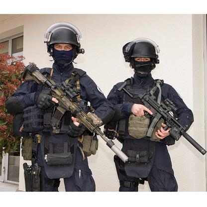 Chemise de Combat Style GIGN – Forces Spéciales Françaises, Bleu Marine, XS à XXXL