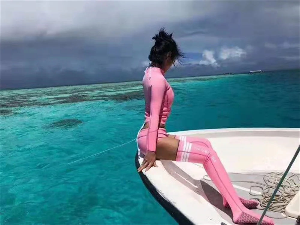 Combinaison Bikini Néoprène Femme 2MM avec Bas – Maillot de Bain Longues Manches Surf, Plongée, Snorkeling, Natation - BLACKBEARD OUTDOOR INDUSTRIES