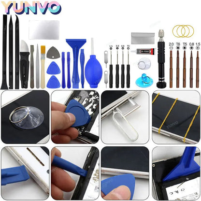 Kit d'Outils de Réparation pour Téléphone Mobile - 35 Pièces - Tournevis, Outils de Démontage d'Écran, Batterie, Nettoyage de Poussière - Compatible iPhone, Android, Samsung, Xiaomi, Huawei BLACKBEARD OUTDOOR INDUSTRIES