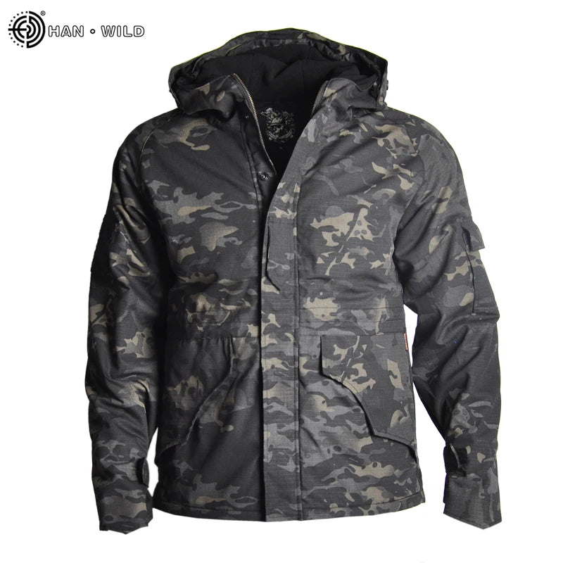 Veste Tactique Homme Hiver – HAN WILD Camouflage | Softshell | Polaire | Coupe-Vent | Randonnée | Chasse | Outdoor - BLACKBEARD OUTDOOR INDUSTRIES