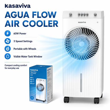 Refroidisseur d'Air Évaporatif 4L – Ventilateur Humidificateur Mobile 65W avec Télécommande et Bacs à Glace