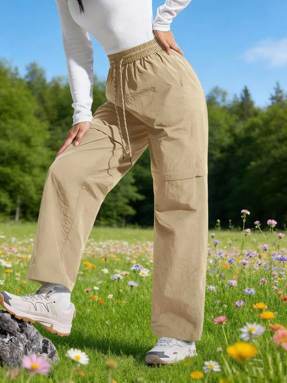Pantalon cargo femme convertible discret