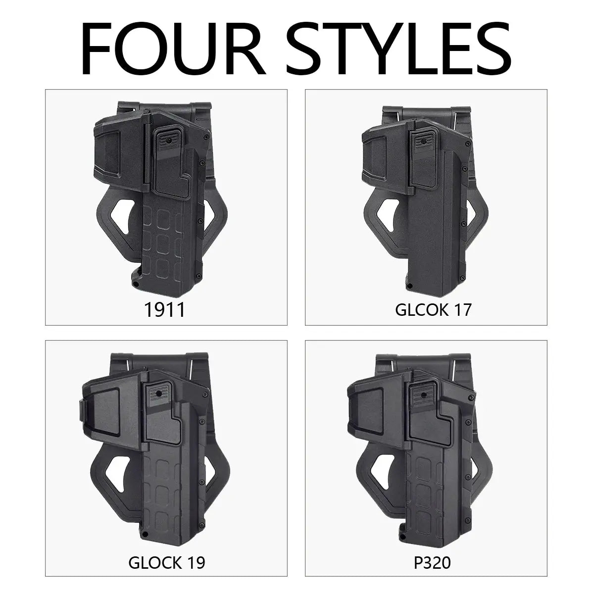 Holster Tactique pour Pistolet Glock 17/18/19 et Colt M1911 – Compatible X300/X400 Lampe/Tactical Laser Ma boutique